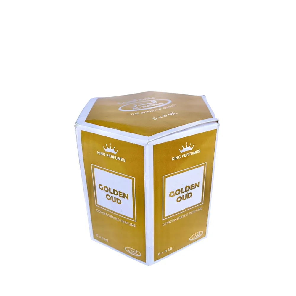 6 Pack Al-Badar King Perfumes Golden Oud Oil Perfume 6ml