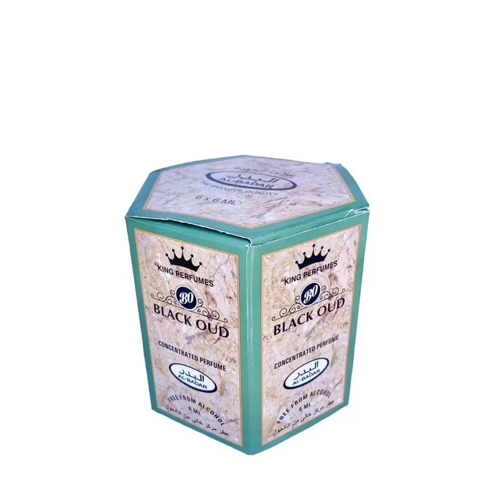 6 Pack Al-Badar King Perfumes Black Oud Oil Parfum 6ml