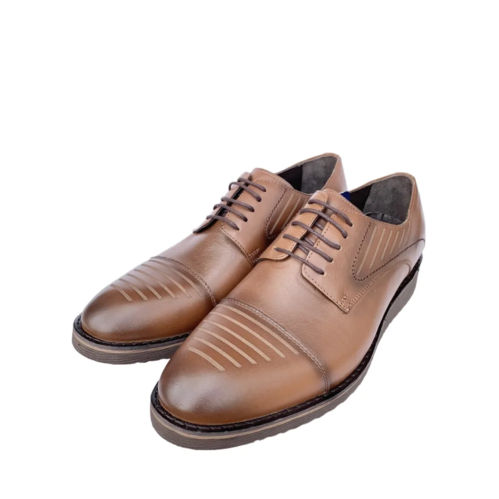 Voyager Linear Tan Derbys - Model Y4753 - Formal Shoes - Business Shoes
