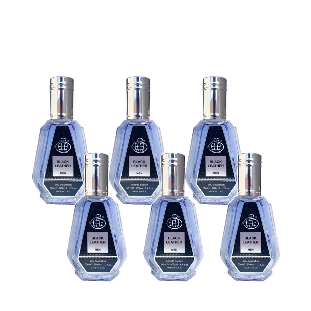 6-Pack Black Leather Men Eau De Parfum 50ml