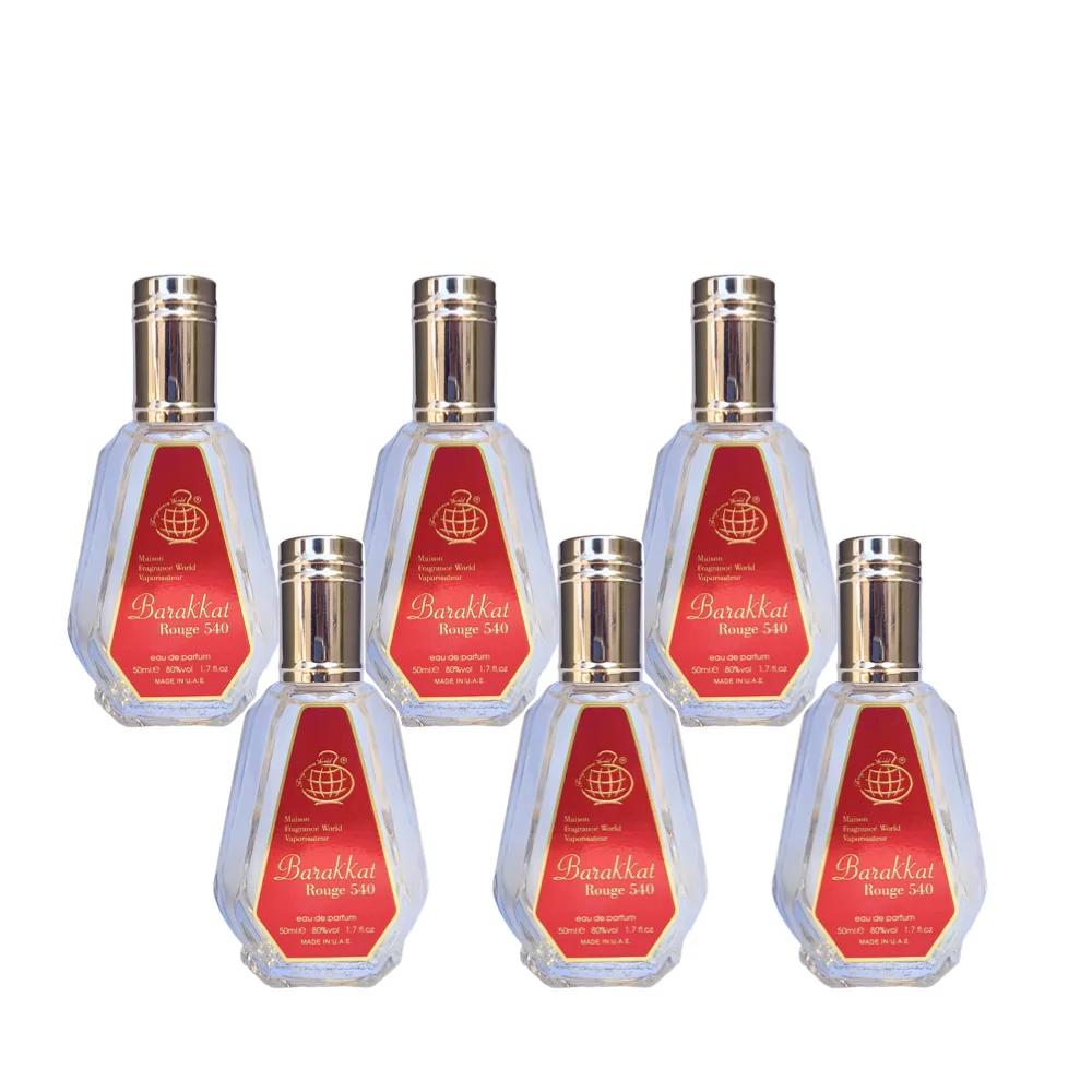 6-Pack Barakkat Rouge 540 Eau De Parfum 50ml - Baccarat Rouge 540 by Maison Francis Kurkdjian