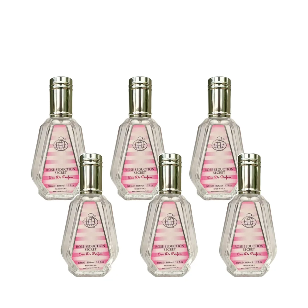 6-Pack Fragrance World Rose Seduction Secret Eau De Parfum 50ml