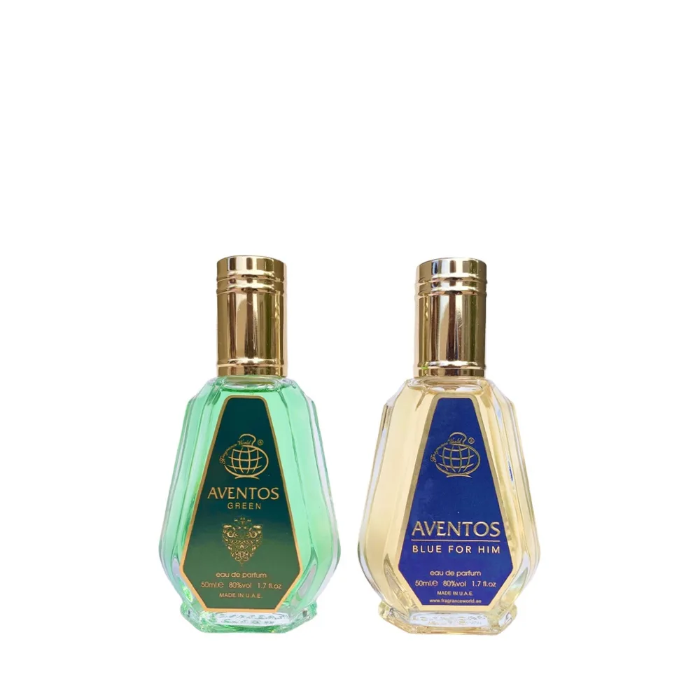 Fragrance World Aventos Blue + Green Eau De Perfume Set 50ml