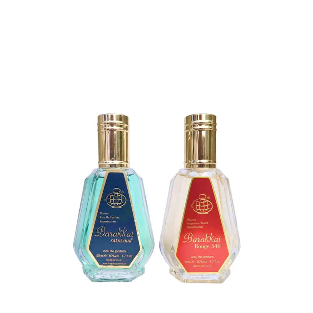 Fragrance World Barakkat Satin Oud + Rouge 540 Eau De Perfume Set 50ml