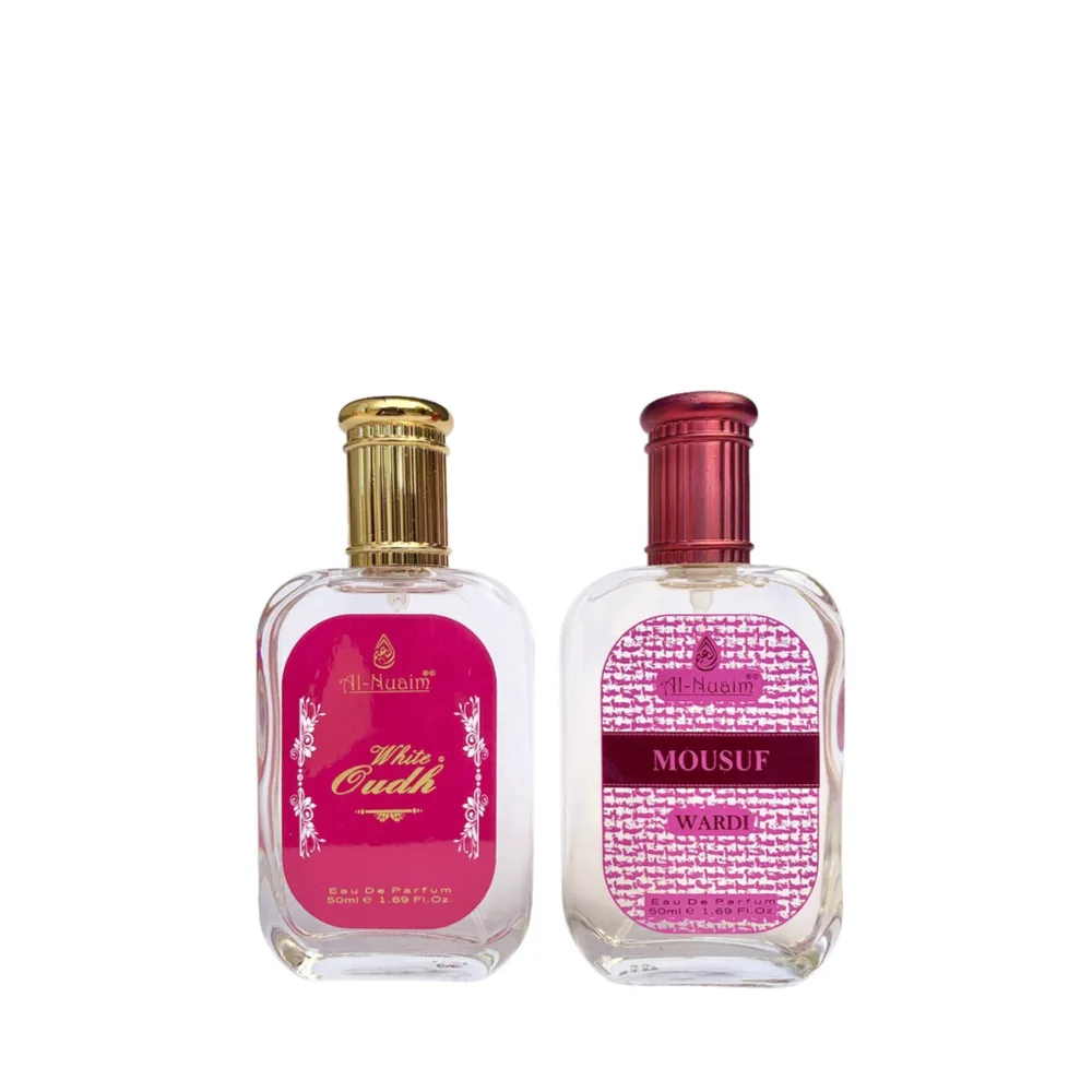 Al-Nuaim White Oudh + Mousuf Wardi His & Hers Eau De Parfum Set 50ml