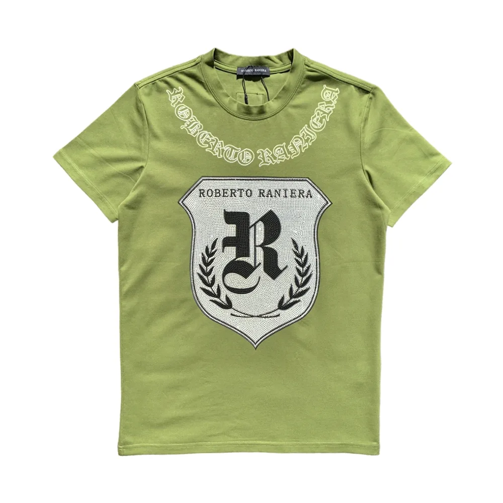 Emerald Crest Green Crew Neck T-Shirt - Roberto Raniera