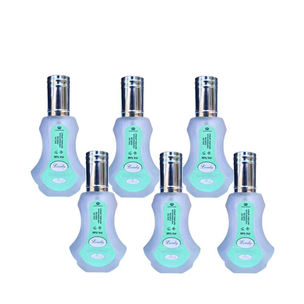 6-PACK Al-Rehab Crown Perfumes Lovely Eau De Parfum 35ml