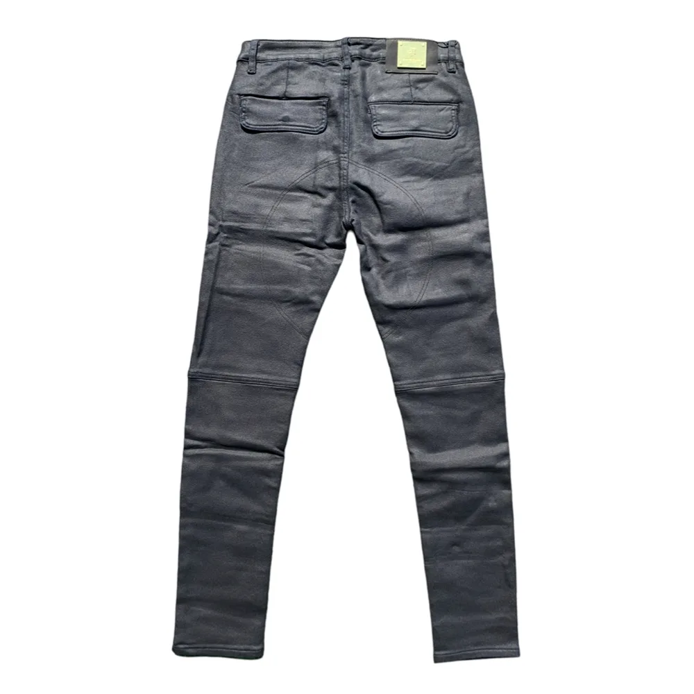 Roberto Raniera 8347 Deep Blue Wax Stretch Denim Jeans