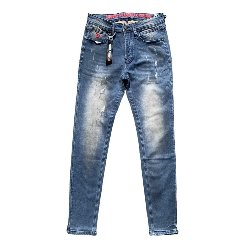 Raniera 'Signature R' Distressed Denim Jeans - Roberto Raniera