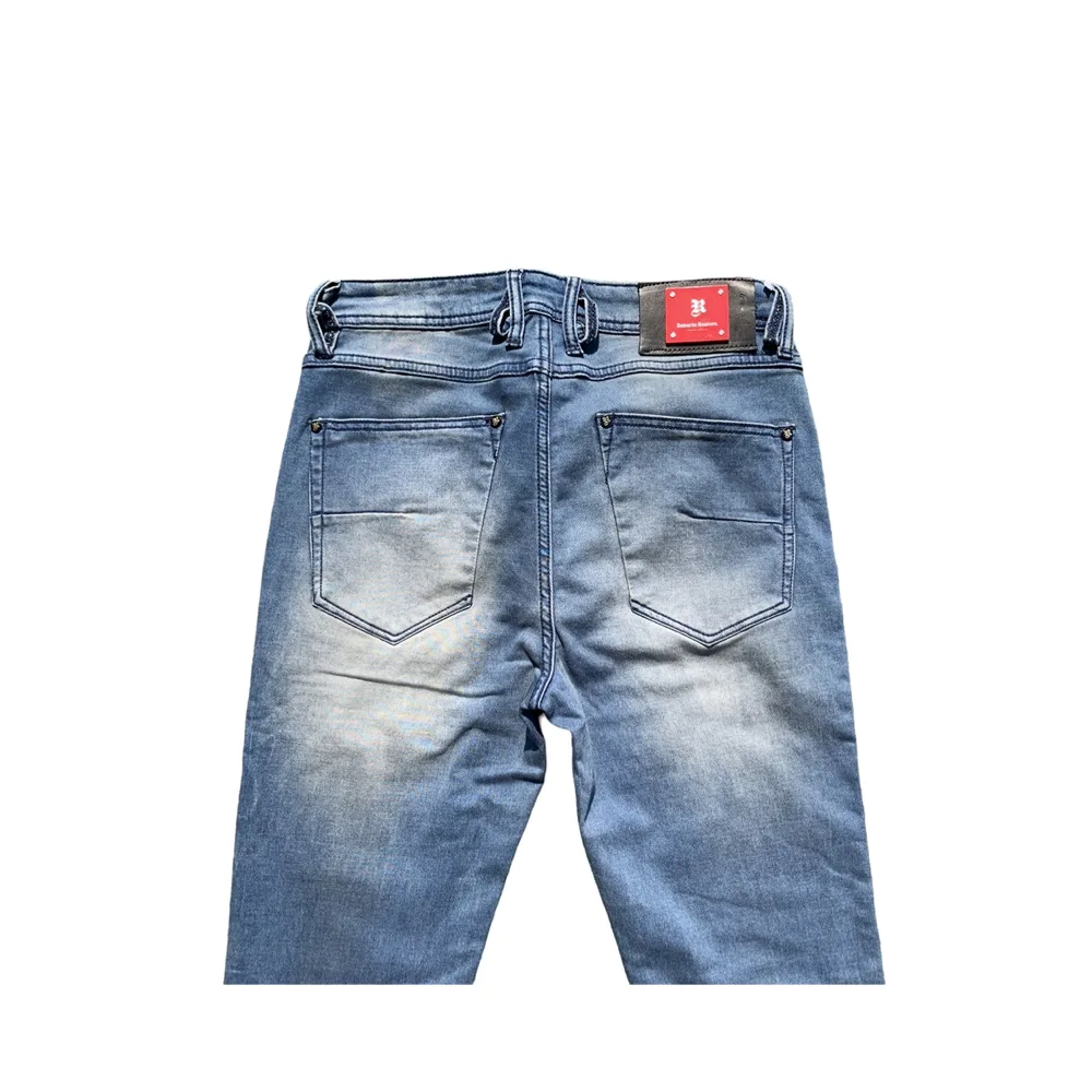 Raniera 'Signature R' Distressed Denim Jeans - Roberto Raniera