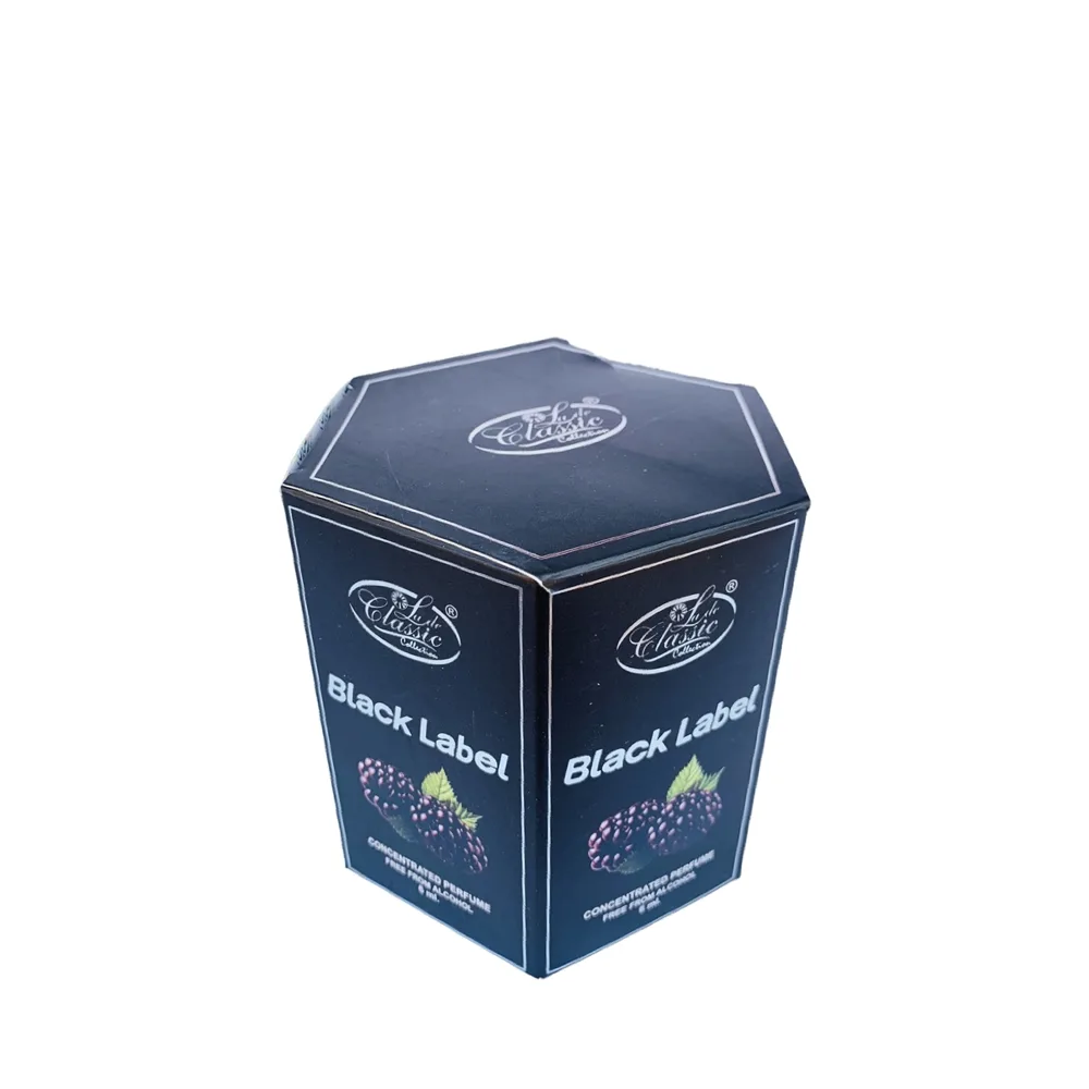 6-Pack Lade Classic Black Label Concentrated Attar Oil Parfum 6ml