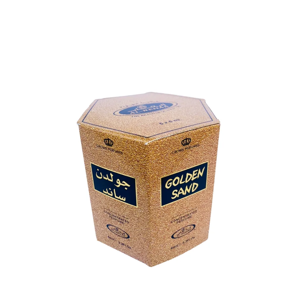 6-Pack Al-Rehab Crown Perfumes Golden Sand Oil Parfum 6ml