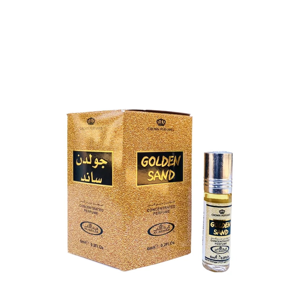 6-Pack Al-Rehab Crown Perfumes Golden Sand Oil Parfum 6ml