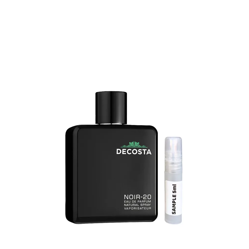 Decosta Noir-20 Eau De Parfum Sample by Fragrance World  - Eau de Lacoste L.12.12. Noir by Lacoste Fragrances - Arabic Dubai Perfumes Noir by Lacoste Fragrances