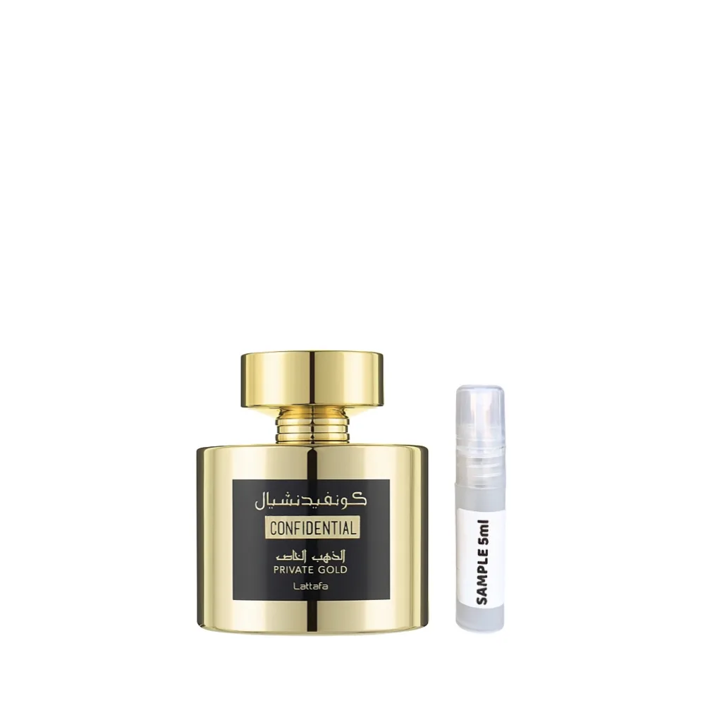 Lattafa Confidential Private Gold Eau De Parfum - Arabic Dubai Perfumes