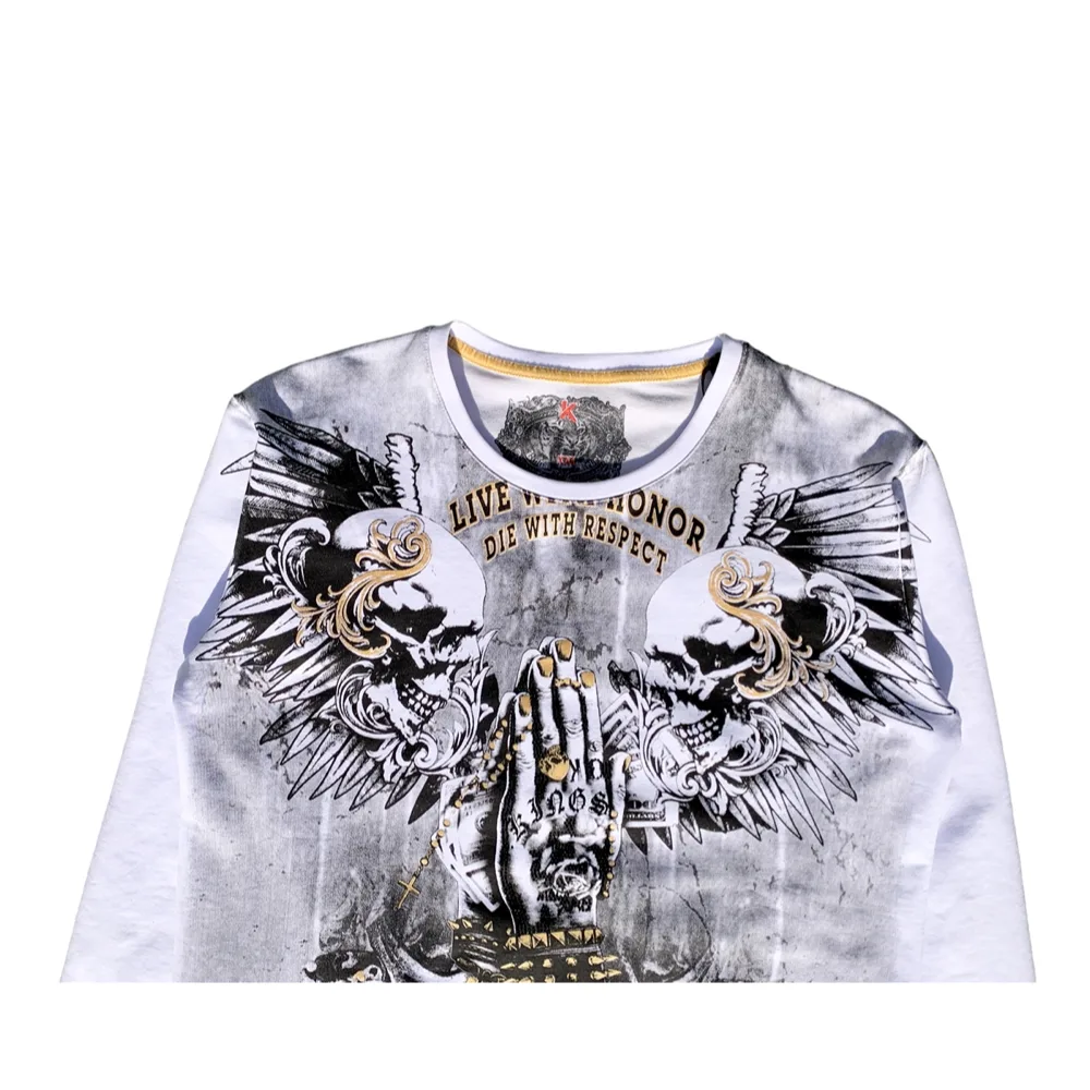 Kingz Honor & Respect White Crew Neck T-Shirt
