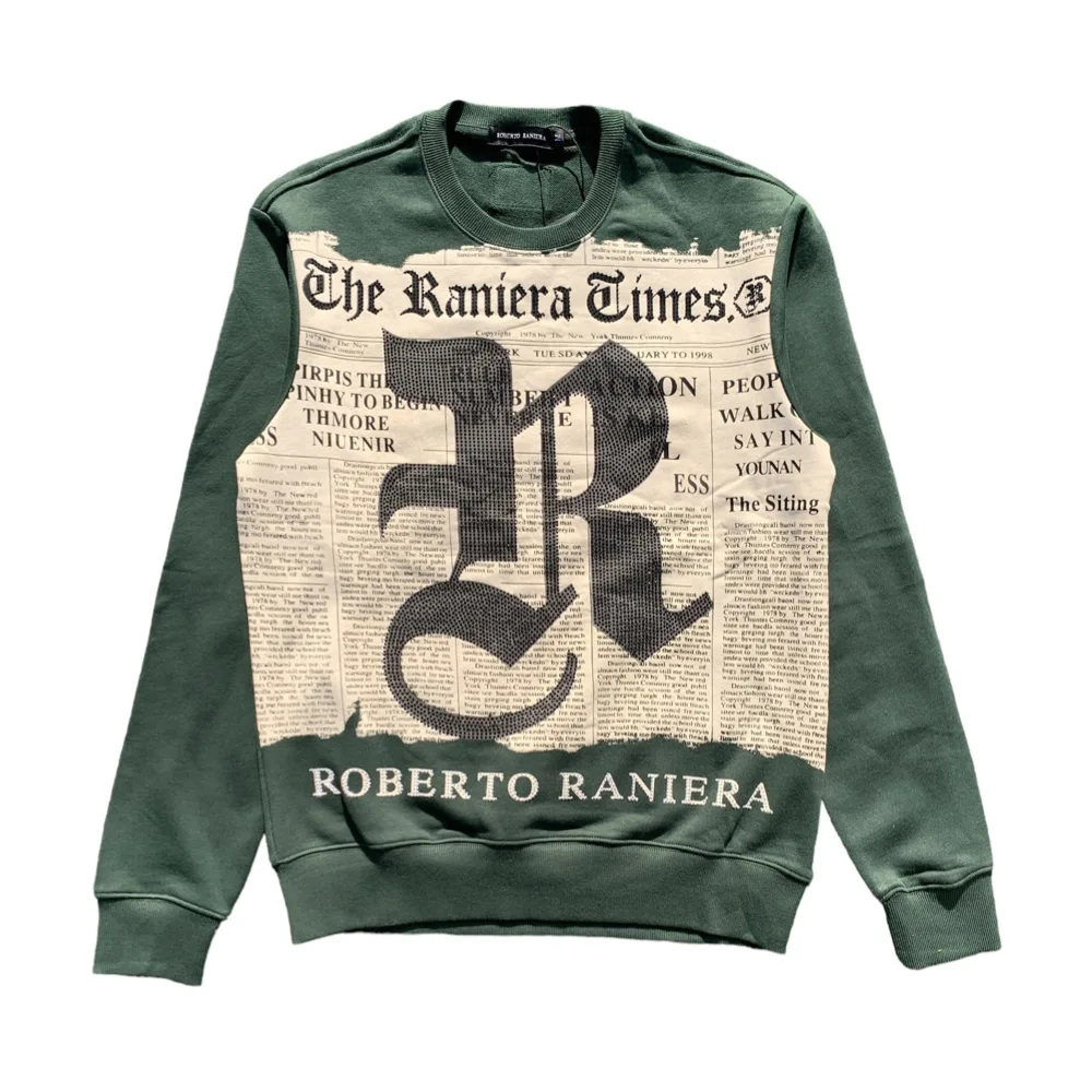 Raniera Times Pine Green Crew Neck Sweatshirt - Roberto Raniera