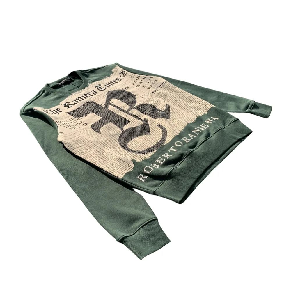 Raniera Times Pine Green Crew Neck Sweatshirt - Roberto Raniera