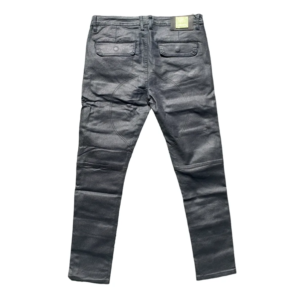 Roberto Raniera 8347 Deep Blue Wax Stretch Denim Jeans - Image 3