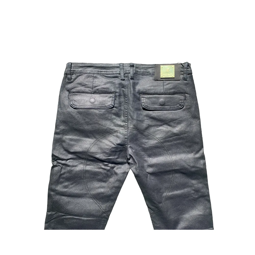 Roberto Raniera 8347 Deep Blue Wax Stretch Denim Jeans - Image 4