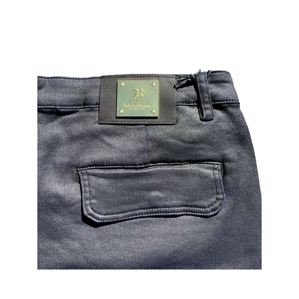 Roberto Raniera 83471 Deep Blue Wax Stretch Denim Jeans