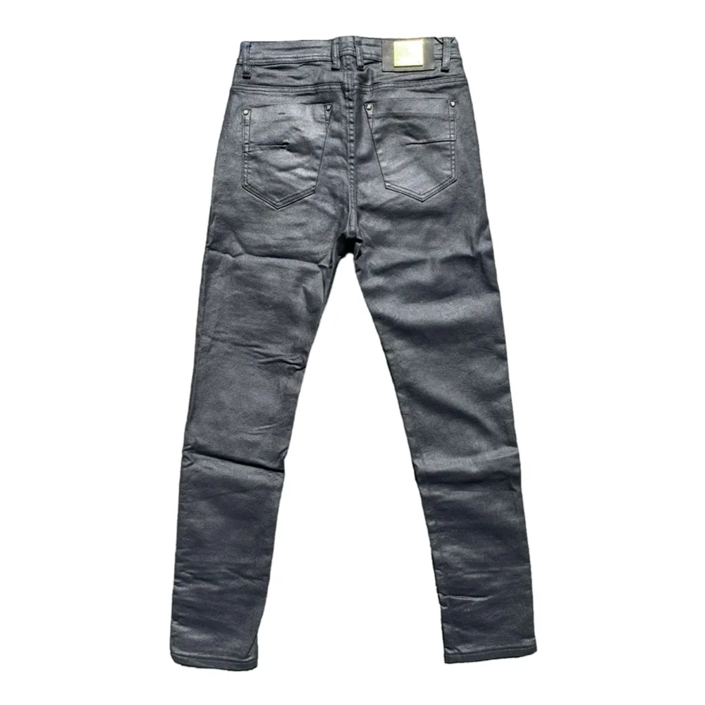 Crinkle Coated Wax Denim Jeans – Roberto Raniera