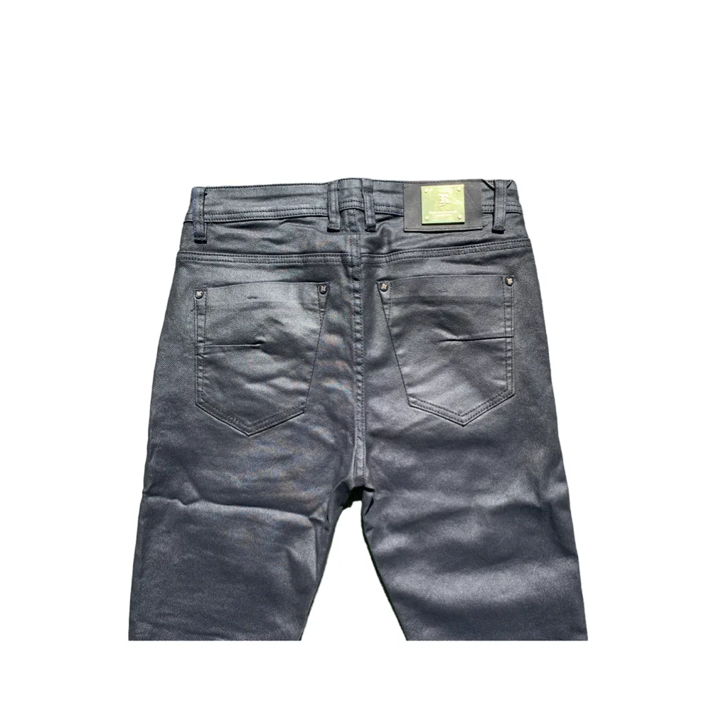 Crinkle Coated Wax Denim Jeans – Roberto Raniera