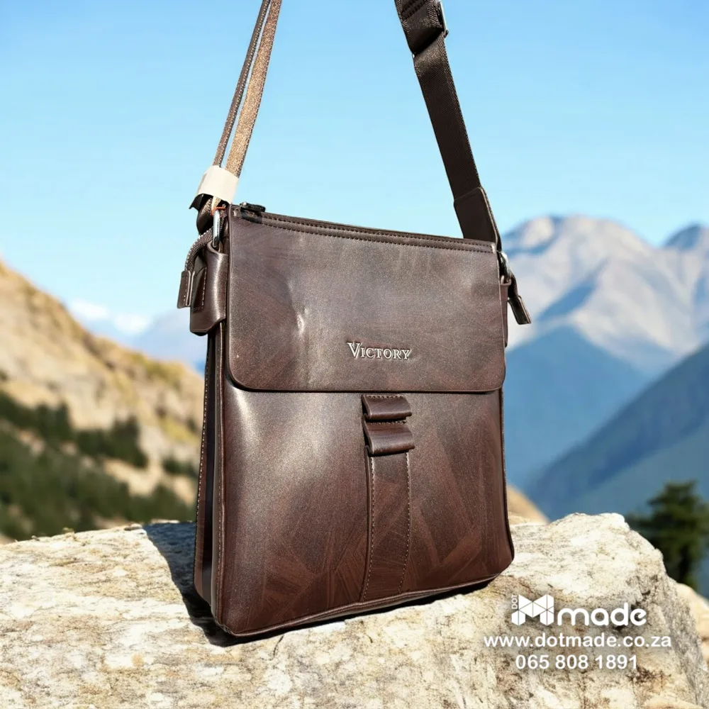 Vanguard Men's Brown Sling Messenger Bag - Victory - Image 2