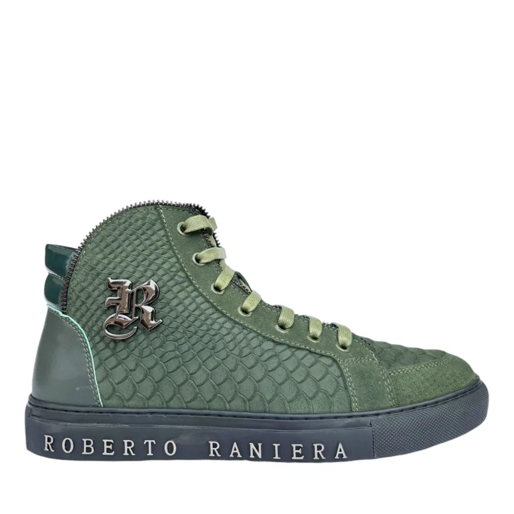 Roberto Raniera P215-1 Vipera Olive High-Top Sneakers