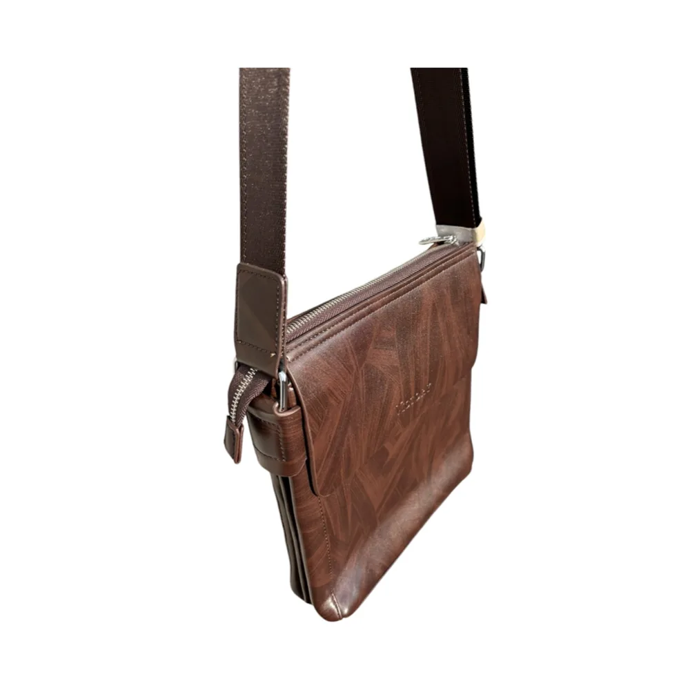 Vanguard Men's Brown Sling Messenger Bag - Victory