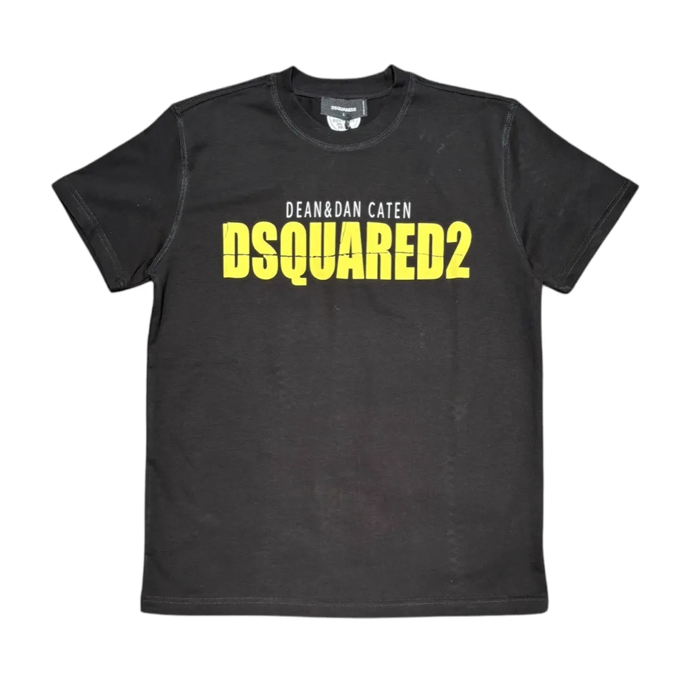 Dsquared2 Dean & Dan Caten Bold Logo Black T-Shirt