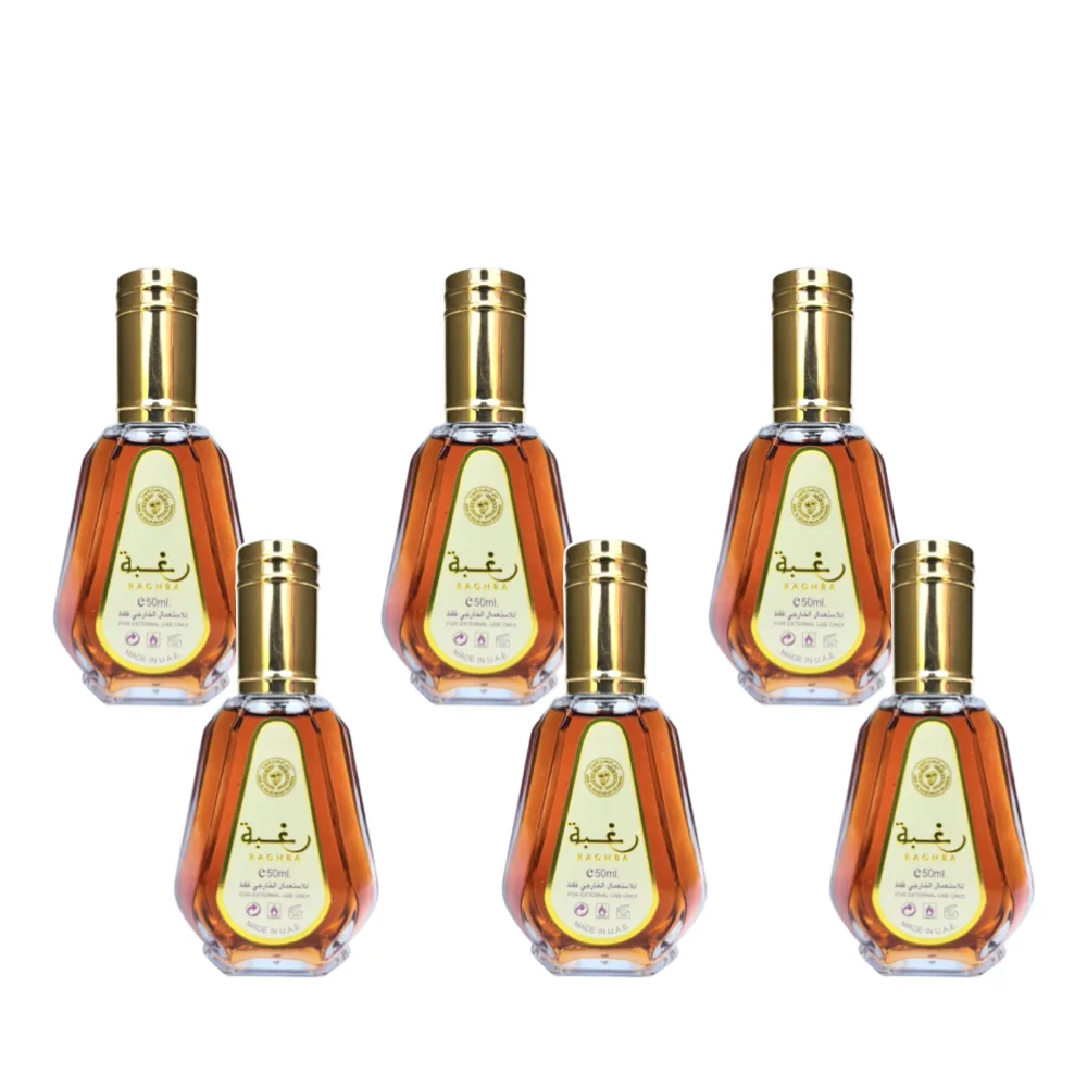 6-Pack Ard Al Zaafaran Raghba Eau De Parfum 50ml