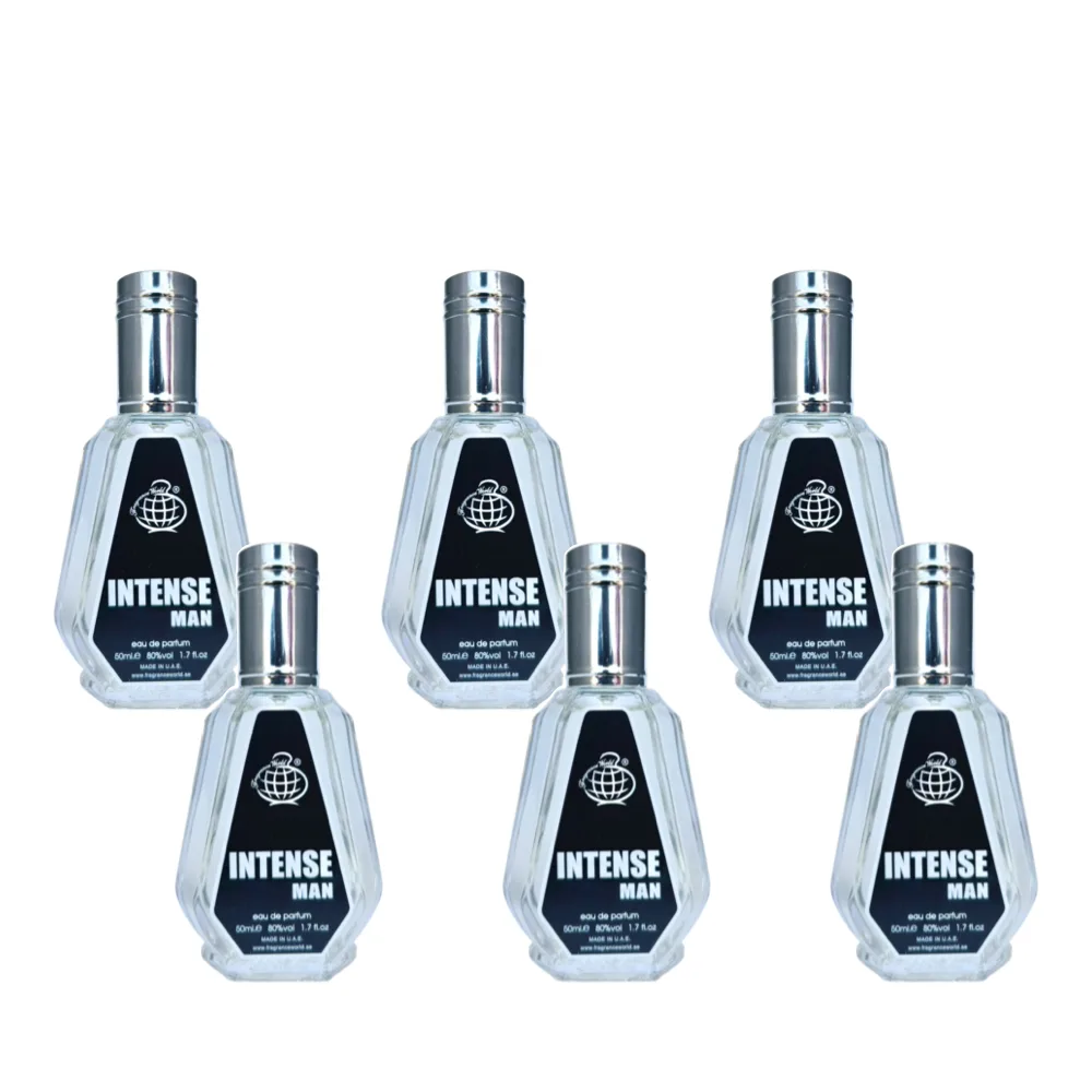 6-Pack Fragrance World Intense Man Eau De Parfum 50ml