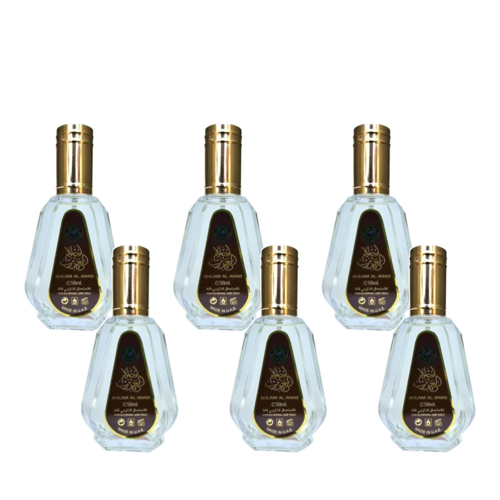 6-Pack Ard Al Zaafaran Ahlam Al Arab Eau De Parfum 50ml
