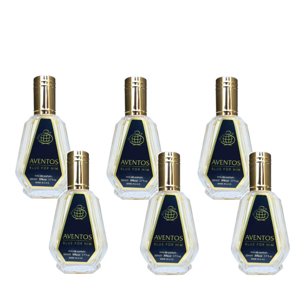 6-Pack Fragrance World Aventos Blue For Him Eau De Parfum 50ml