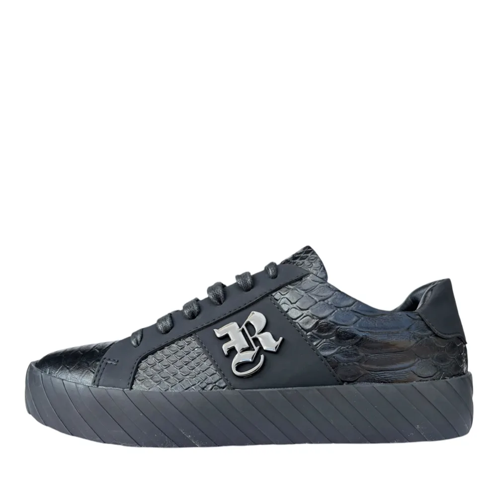 Raniera Python Black Low-Top Sneakers by Roberto Raniera