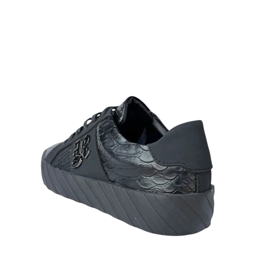 Raniera Python Black Low-Top Sneakers by Roberto Raniera