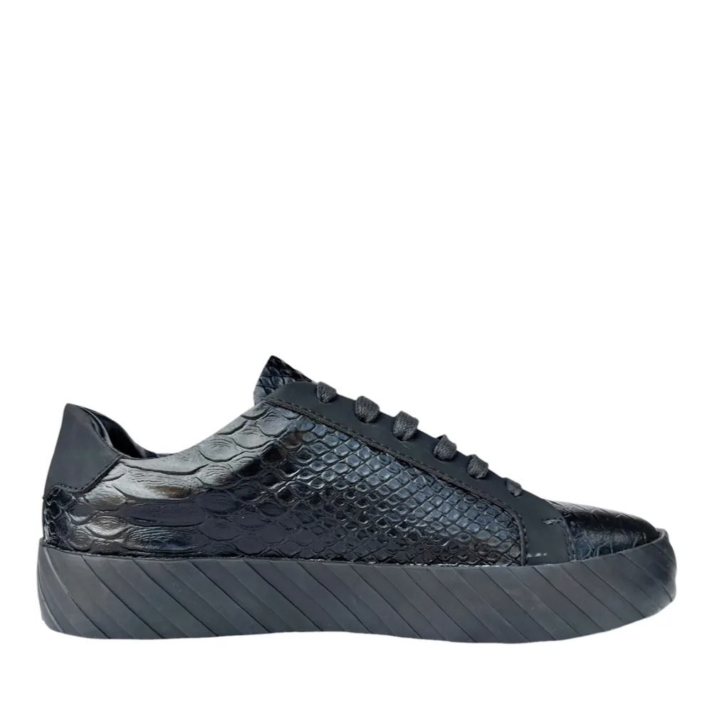 Raniera Python Black Low-Top Sneakers by Roberto Raniera