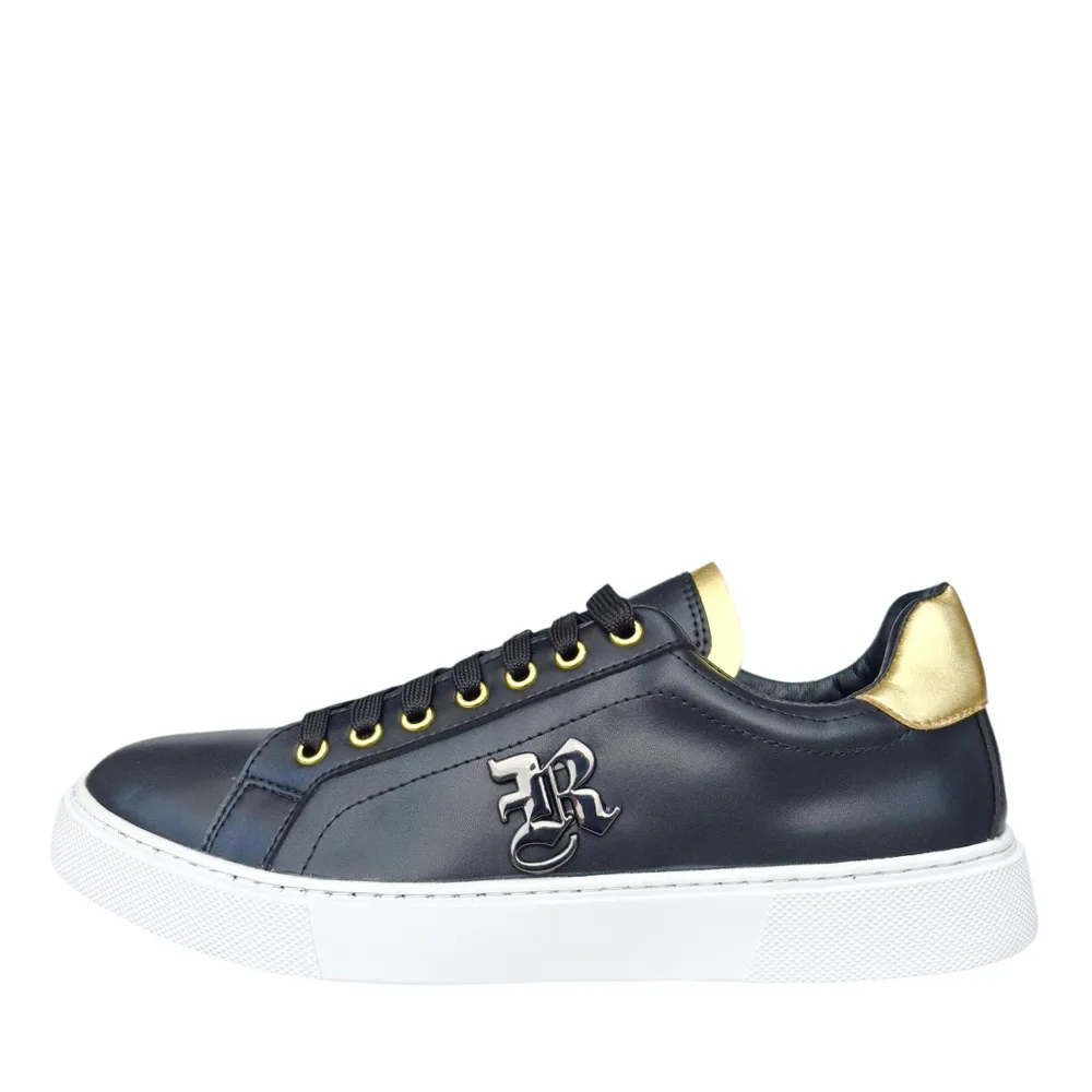 Roberto Raniera 2023-12 Noir Oro Black Low-Top Sneakers
