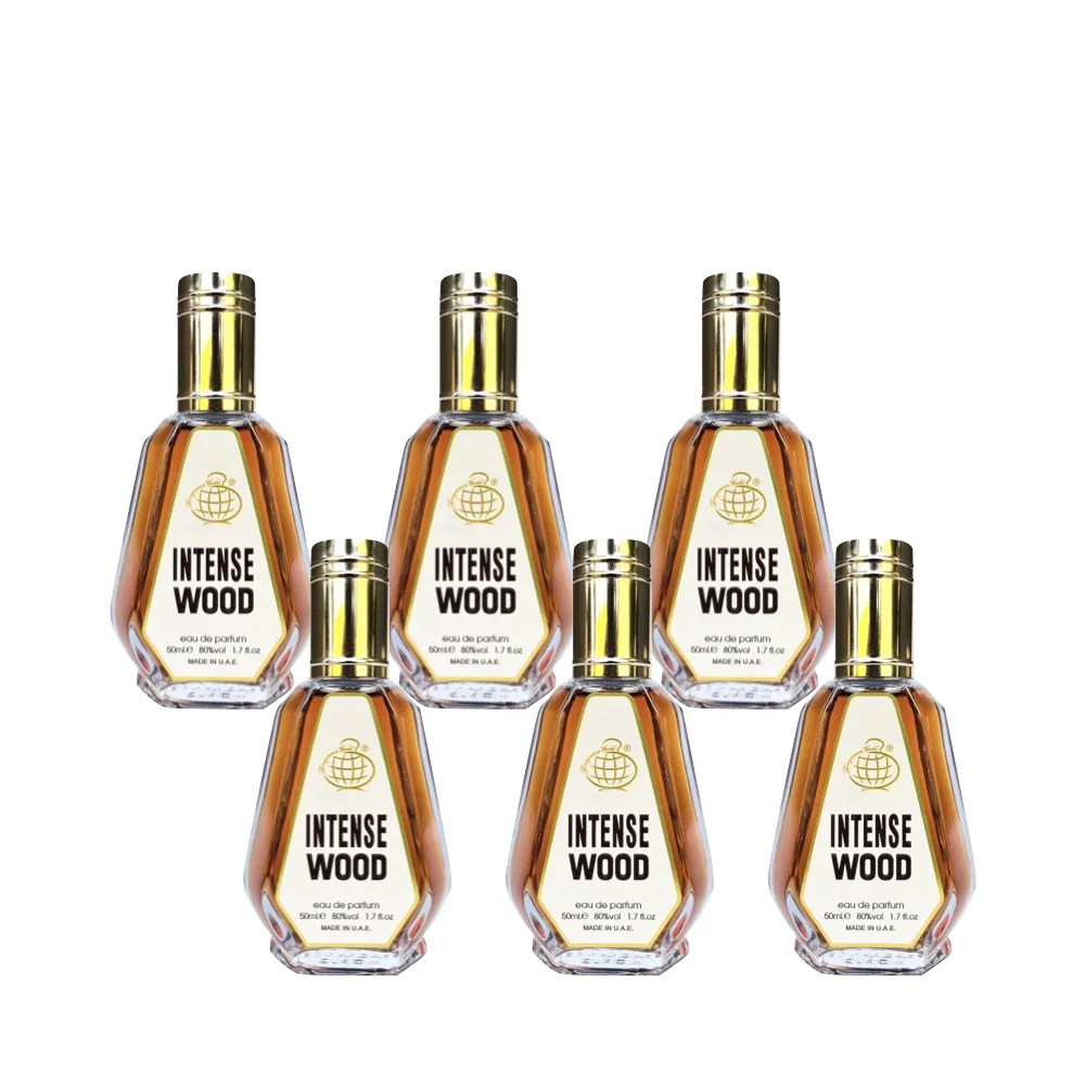 6-Pack Fragrance World Intense Wood Eau De Parfum 50ml - Arabian Dubai Perfumes