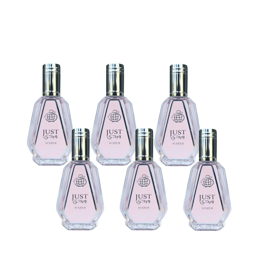6-Pack Fragrance World Just Wardi Eau De Parfum 50ml - Arabian Dubai Perfumes