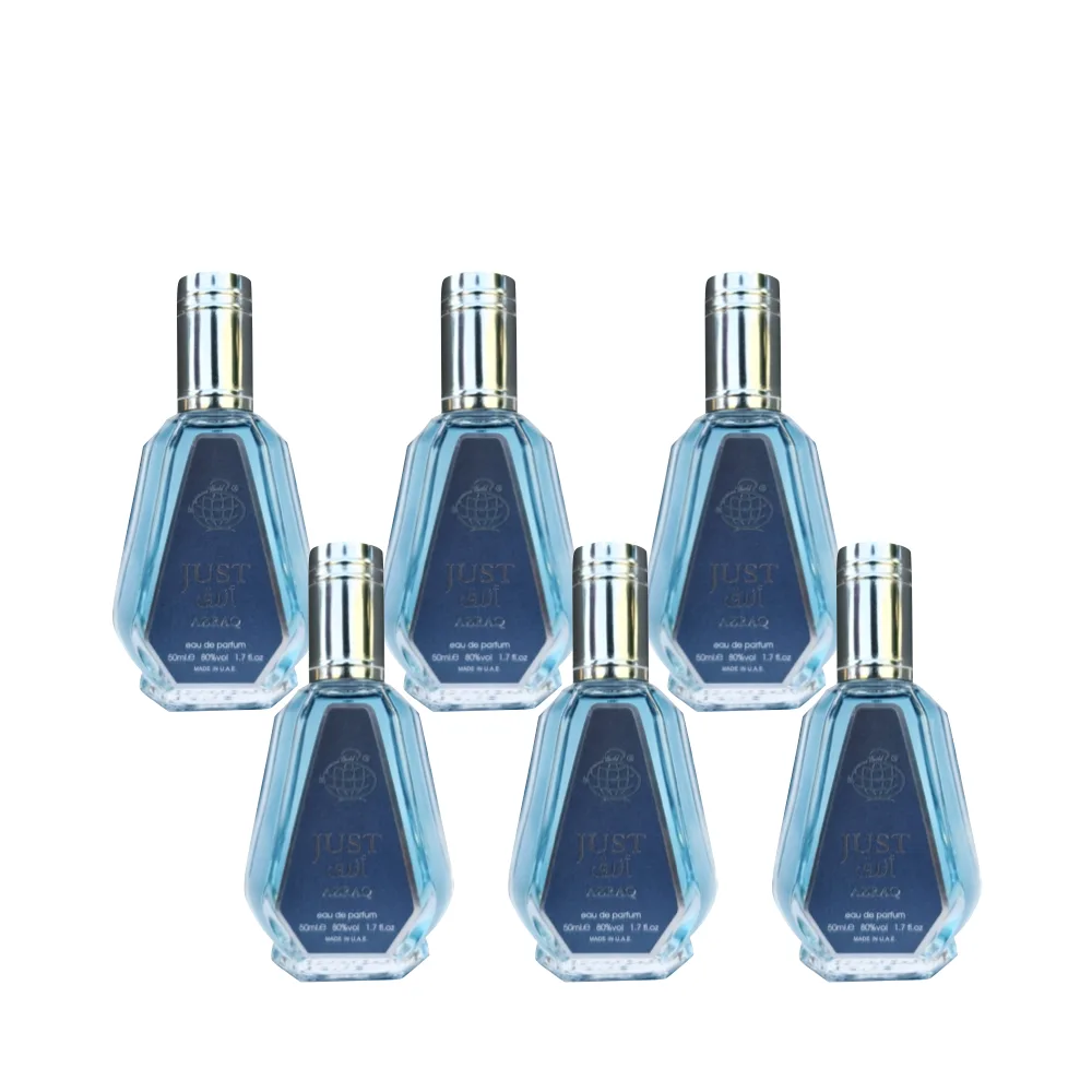 6-Pack Fragrance World Just Azraq Eau De Parfum 50ml - Arabian Dubai Perfumes