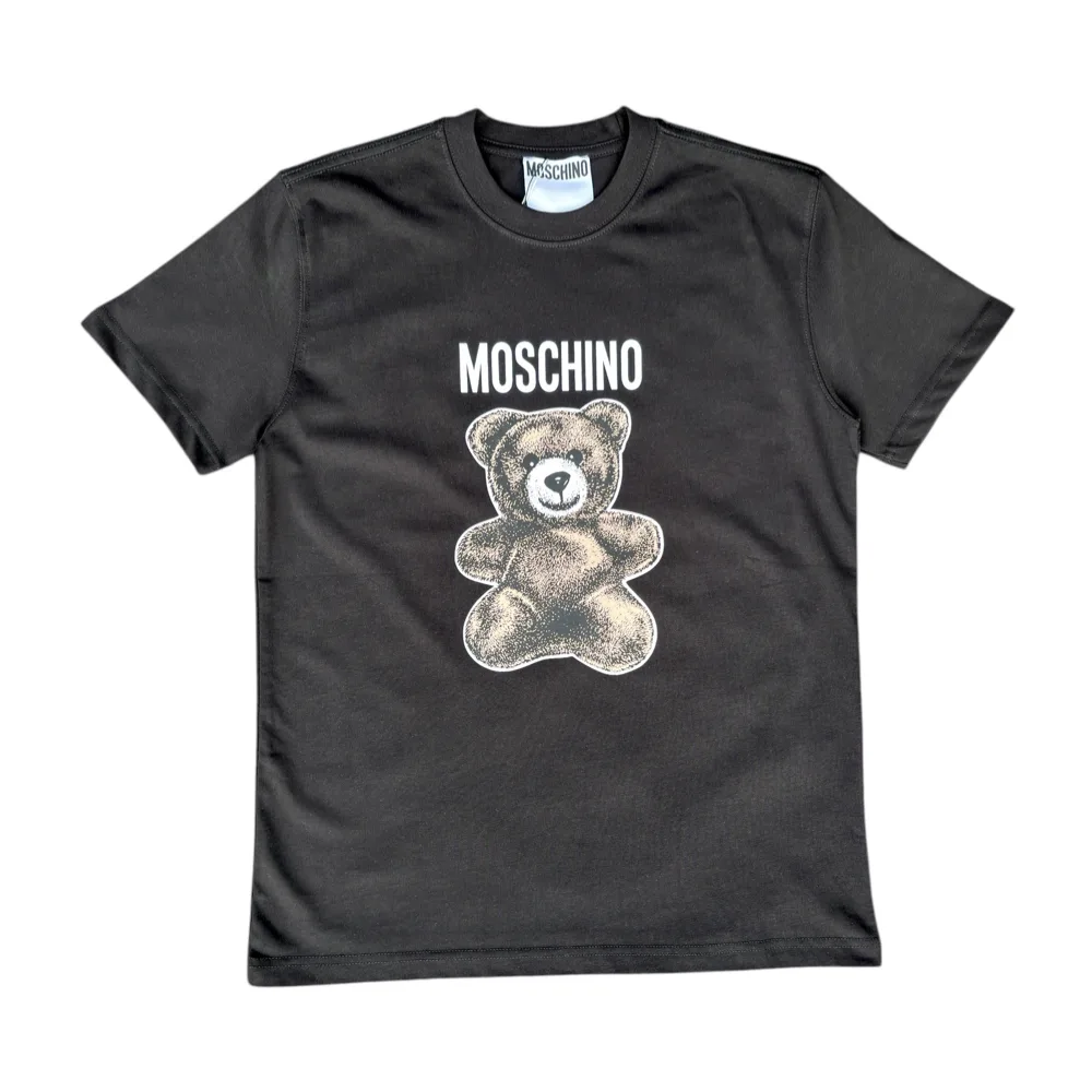 Moschino Teddy Sketch White Cotton Crewneck T-Shirt