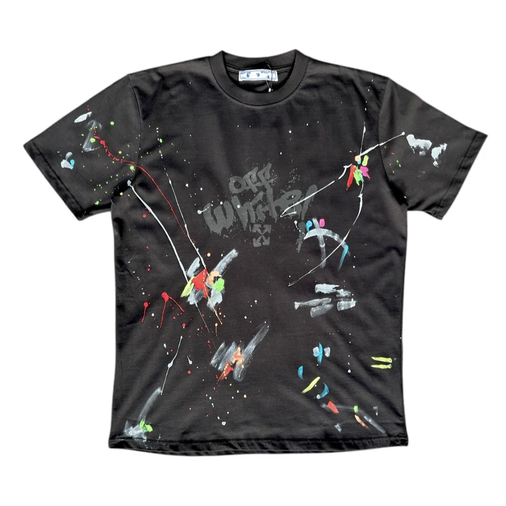 Off-White Chromatic Chaos Black Crewneck T-Shirt
