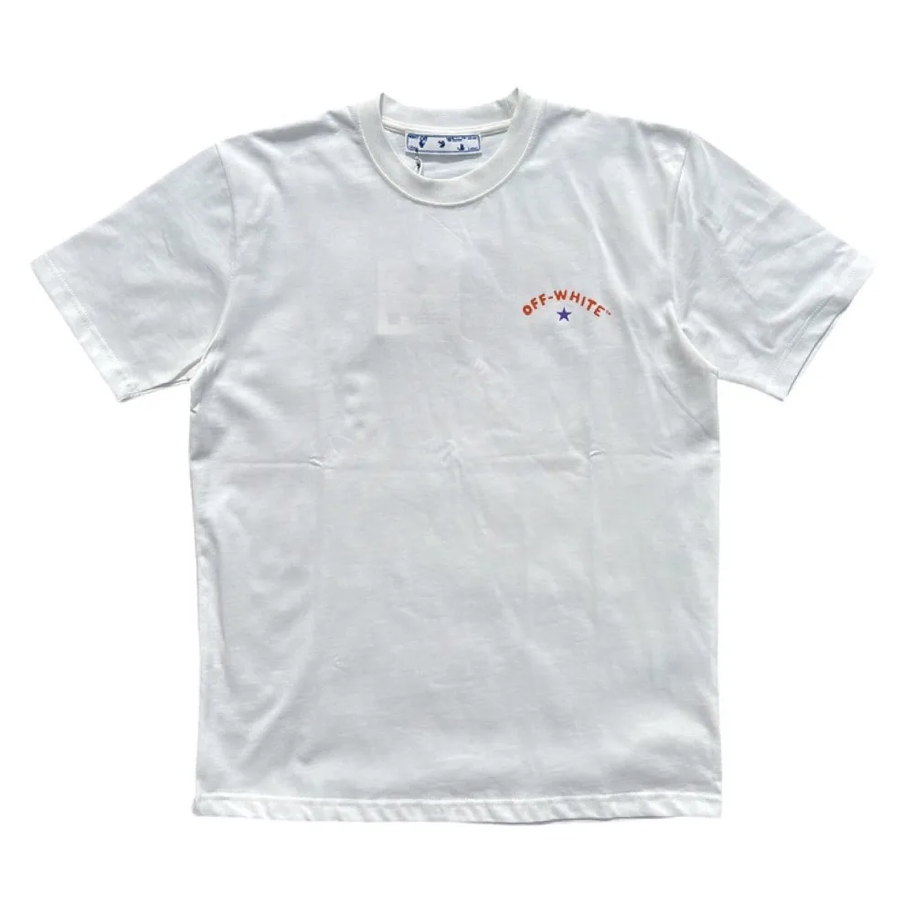 Off-White Milano Star X White Cotton Crew Neck T-Shirt
