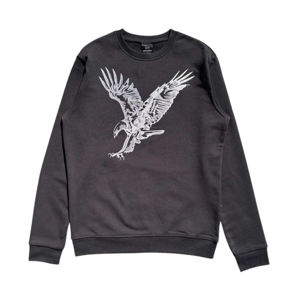 Armani Exchange AX 700 Eagle Emblem Black Sweatshirt
