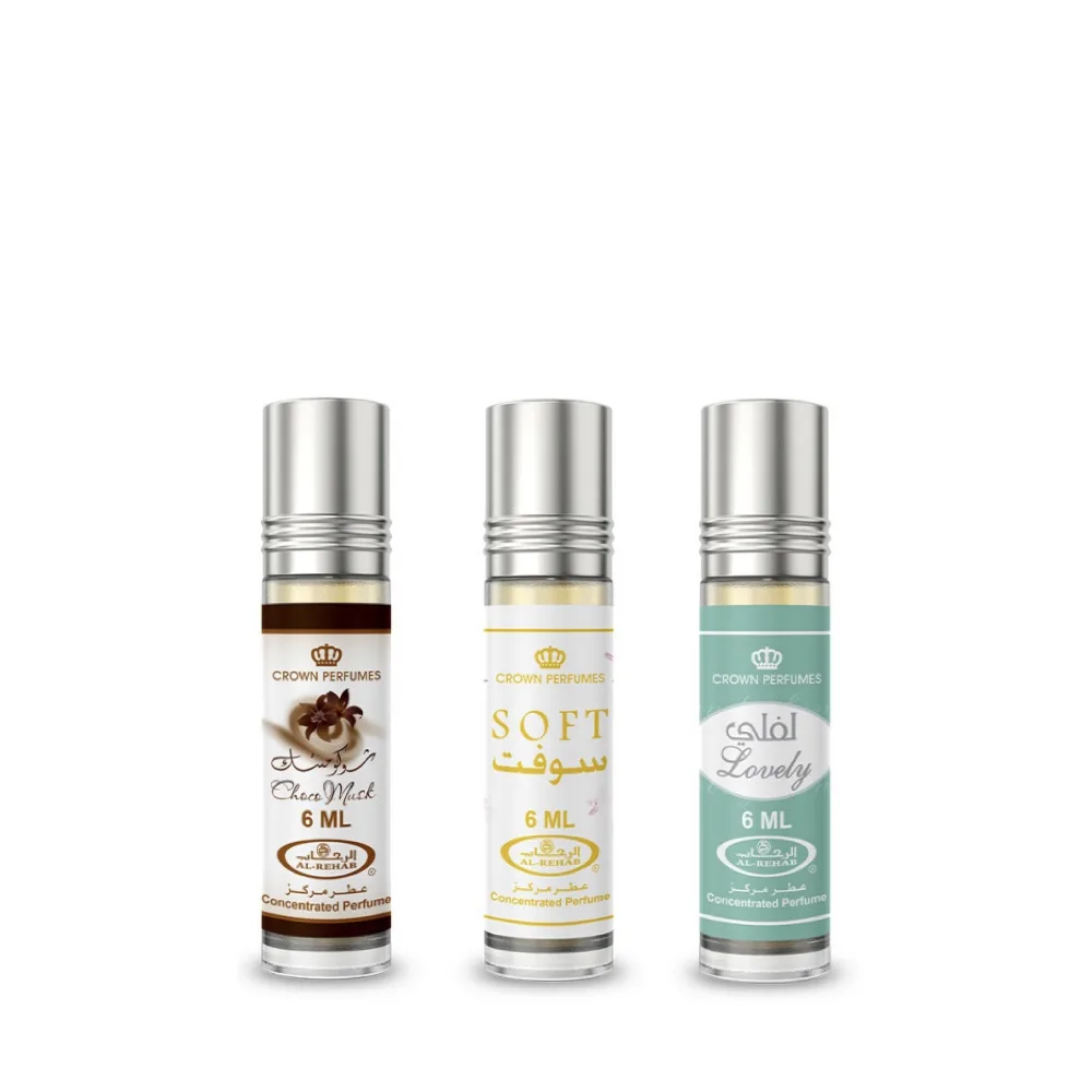 Al-Rehab Choco Musk + Soft + Lovely Combo Oil Parfum 6ml