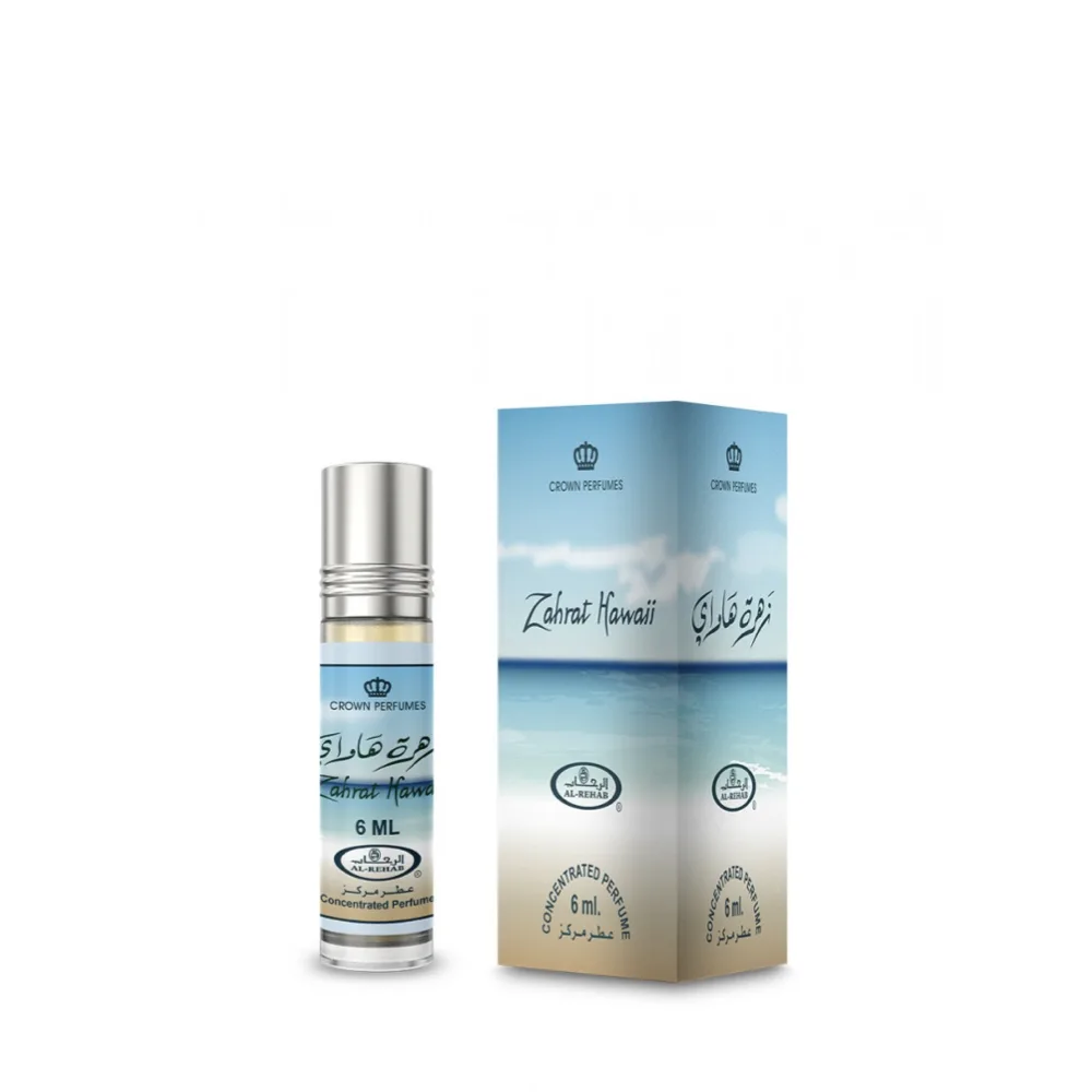 Al-Rehab Crown Perfumes Zahrat Hawaii Oil Parfum 6ml - Arabian Dubai Perfumes