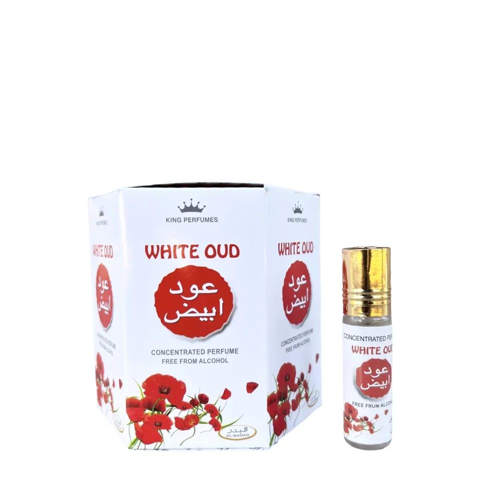 6-Pack White Oud Concentrated Oil Parfum 6ml by Al-Badar King Perfumes