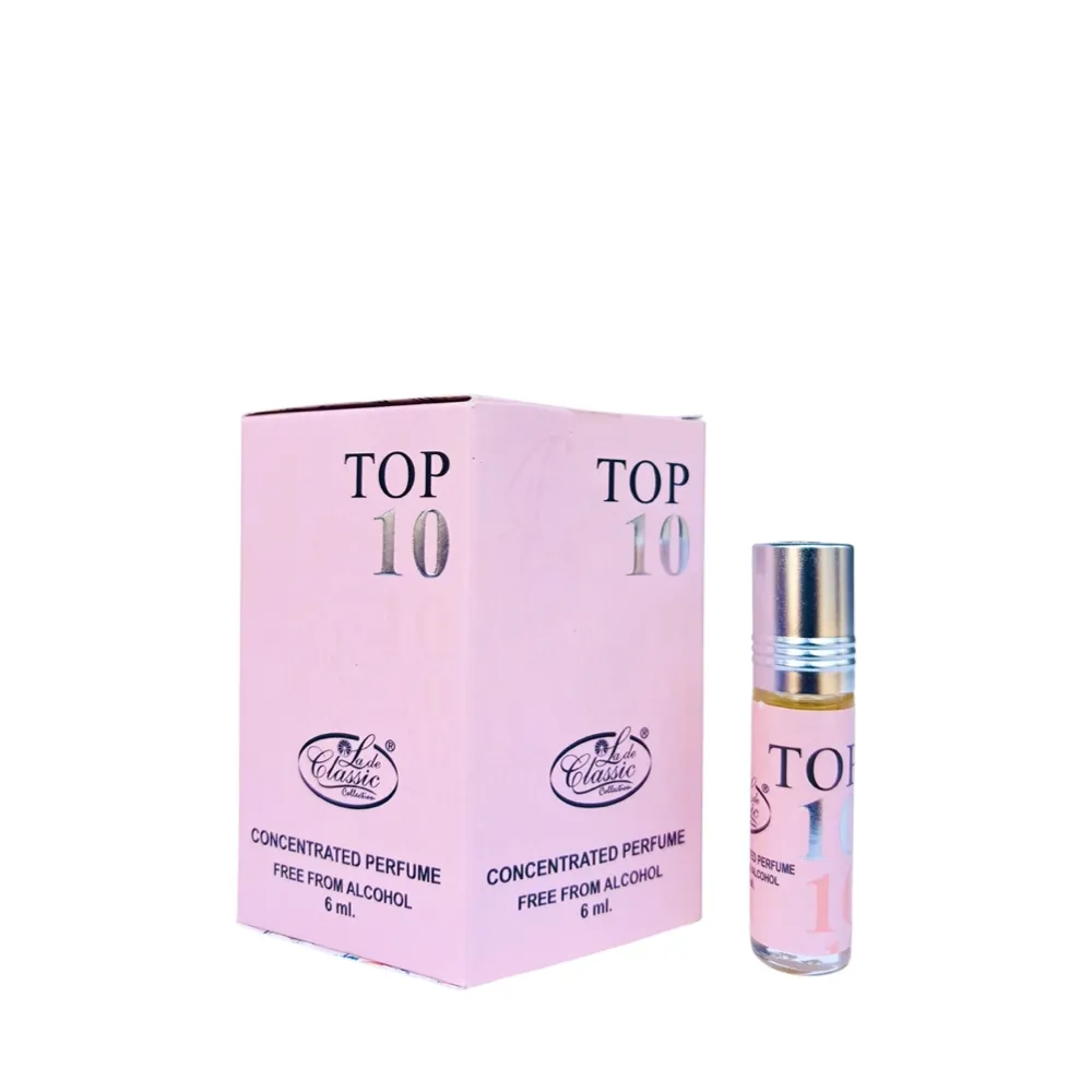 6-Pack Top 10 Concentrated Oil Perfume 6ml by Lade Classic
